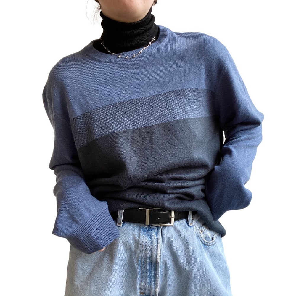 Blue striped sweater